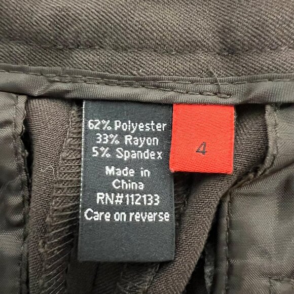 Apt.9 Women’s Modern Fit Dress Pants Mid Rise Brown Size 4 Pockets - Picture 9 of 9